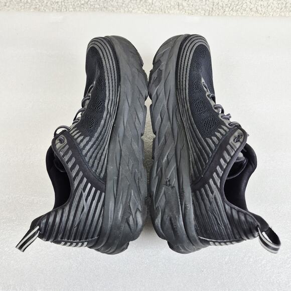 Hoka One Men’s Bondi 6 Running Shoe Sz 10.5 2E Wide Black Sneakers No Insoles - Picture 5 of 9